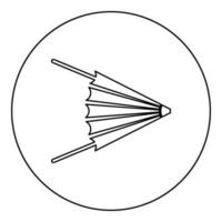 Luftgebläse Feuerbalg schmieden Symbol im Kreis runde schwarze Farbe Vektor Illustration solide Umrisse Stil Bild