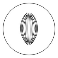 muskel ikon svart färg i rund cirkel vektor