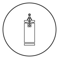 Boxsack Symbol Farbe schwarz Abbildung im Kreis rund vektor