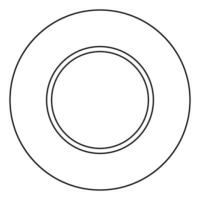 Chemische Reinigung Wäschepflege Symbole Waschen Konzept Wäsche Zeichen Symbol im Kreis runde Kontur schwarz Farbe Vektor Illustration flachen Stil Bild