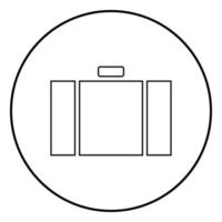 Koffer Symbol Farbe schwarz Vektor Illustration einfaches Bild