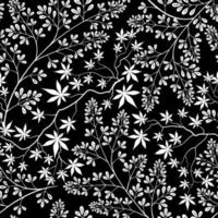Blumenmuster. Nahtloser Hintergrund der Blume. Blühende Ziergartentapete im orientalischen Retro-Stil vektor
