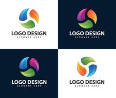 abstrakt cirkel swirl logotypdesign vektor