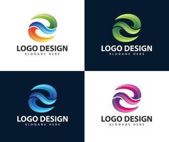 abstrakt modern bokstav e logotypdesign vektor
