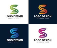 s Letter Liner Logo-Design vektor