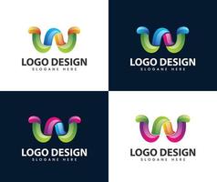 abstrakt bokstav med logotypdesign vektor