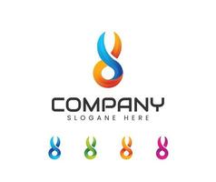 brand infinity flame logotyp vektor