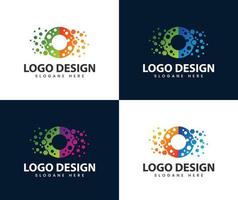 abstrakter kreativer buchstabe o logo design vektor