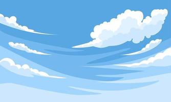 vektorillustration, blauer himmel mit weißen wolken, als hintergrund- oder bannerbild, internationaler tag der sauberen luft für blauen himmel. vektor