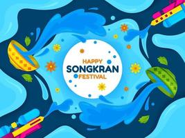 fröhlicher Songkran-Hintergrund vektor