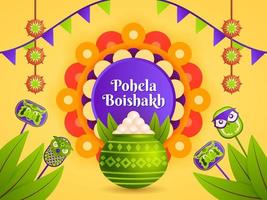 pohela boishakh hintergrund vektor