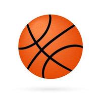 Basketball, isoliert auf weiss. Basketball-Symbol. Cartoon-Sport-Vektor-Illustration. vektor