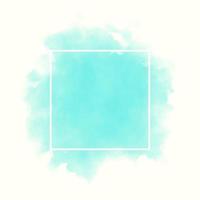 abstrakt blå himmel vattenfärg pensel med rektangel geometrisk ram vit färg, skönhet och mode bakgrund koncept vektor