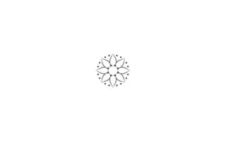 blommaikonvektor isolerad på vit bakgrund, handritad blomikonillustration, logotypmall för blommig ikon, naturlig symbolikon vektor