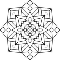 Vektor handgezeichnet, Strichzeichnungen. Malvorlagen für Erwachsene und Kinder. Mandala. verschiedene abstrakte Formen und Linien.