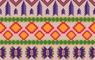geometrisches orientalisches ethnisches Stammesmuster traditionelles Hintergrunddesign für Teppich, Tapete, Kleidung, Verpackung, Batik, Stoff, Vektorillustrationsstickereiart. vektor
