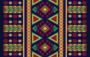 geometriska orientaliska tribal etniska mönster traditionell bakgrundsdesign för matta, tapeter, kläder, inslagning, batik, tyg, vektor illustration broderi stil.