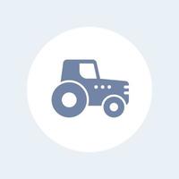 Agrimotor, Traktorsymbol, Agrimotor-Piktogramm, isolierte Ikone für landwirtschaftliche Maschinen, Vektorillustration vektor