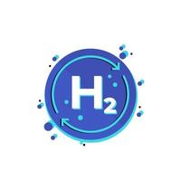 Wasserstoffzelle, Symbol für saubere Energie vektor