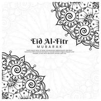 eid al-fitr med mehndi blomma bakgrund. abstrakt illustration vektor