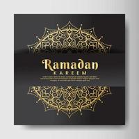 ramadhan kareem med mandala bakgrund. design för din dejt, vykort, banner, logotyp. vektor
