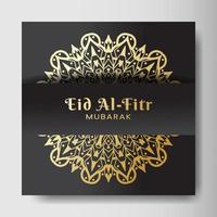 eid al-fitr med mandala bakgrund. design för din dejt, vykort, banner, logotyp. vektor