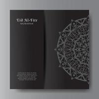eid al-fitr med mandala bakgrund. design för din dejt, vykort, banner, logotyp. vektor