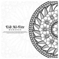 eid al-fitr med mehndi blomma bakgrund. abstrakt illustration vektor