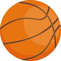 Basketball halbflaches Farbvektorobjekt