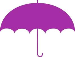 brett lila paraply semi platt färg vektorobjekt vektor