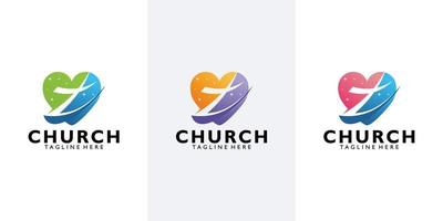 kyrkans logotyp ikon vektor isolerade