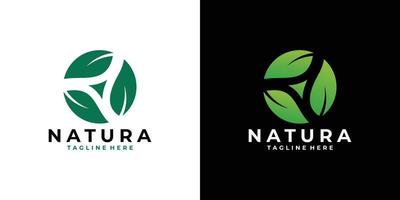 natur löv logotyp ikon vektor isolerade