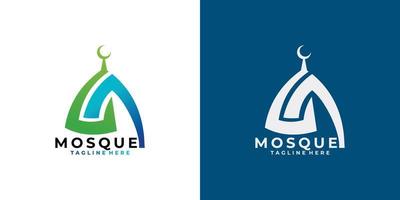 Moschee-Logo-Icon-Vektor isoliert vektor