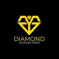 Buchstabe g Diamant-Logo-Design. Designkonzept, Logos, Logogramm, Logotyp-Diamantvorlage