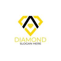 design av en diamantlogotyp. designkoncept, logotyper, logogram, logotyp diamantmall vektor