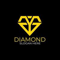 Buchstabe g Diamant-Logo-Design. Designkonzept, Logos, Logogramm, Logotyp-Diamantvorlage vektor