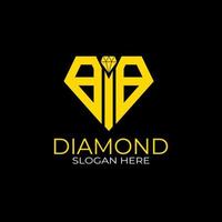 Buchstabe b Diamant-Logo-Design. Designkonzept, Logos, Logogramm, Logotyp-Diamantvorlage vektor