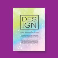 Cover-Design-Vorlage Aquarell-Stil Hintergrund vektor