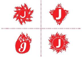 brand j brev logotyp och ikon formgivningsmall vektor
