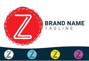 z Brief neue Logo- und Icon-Design-Vorlage vektor