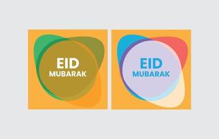 eid mubarak banner för sociala medier vektor