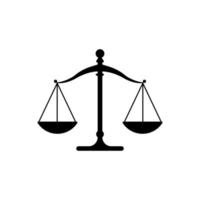 Maßstab der Gerechtigkeit Symbol vektor