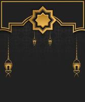 ramadan banner vektor enkel gulddesign