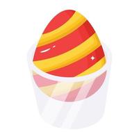 ein bearbeitbares isometrisches Symbol eines dekorativen Eies vektor