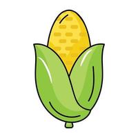 en väldesignad platt ikon av majs vektor