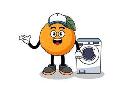 Orangenfruchtillustration als Wäscher vektor