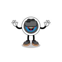 Illustration eines Bogenschießziels mit einem VR-Headset vektor