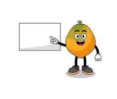 Papaya-Fruchtillustration, die eine Präsentation macht vektor