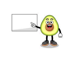 Avocado-Illustration bei einer Präsentation vektor