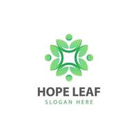 wellness leaf logo, mänskliga människor blad koncept, för skönhets spa koncept - gröna märken för yoga studior och klasser, holistisk och alternativ medicin, ekologisk och vegansk mat vektor